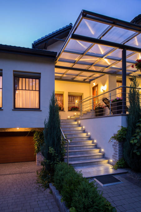 Outdoor Residential Lighting, Outdoor Overhead Garage Light, Step Lights, Front Door Light